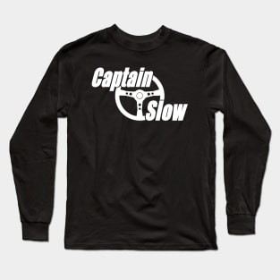 Captain Slow classic logo (white) Long Sleeve T-Shirt